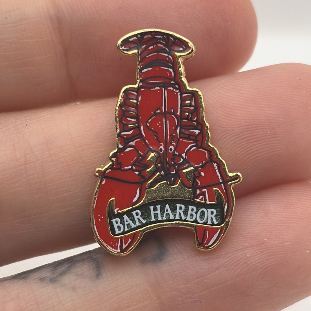 Bar Harbor Maine Lobster Lapel Hat Pin
